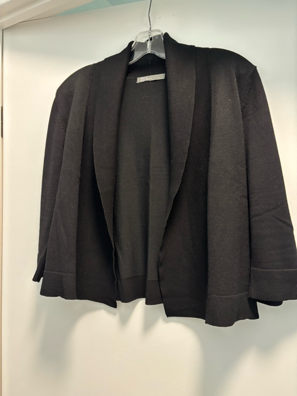 Classic Black Open-Front Women's Cardigan Jacket